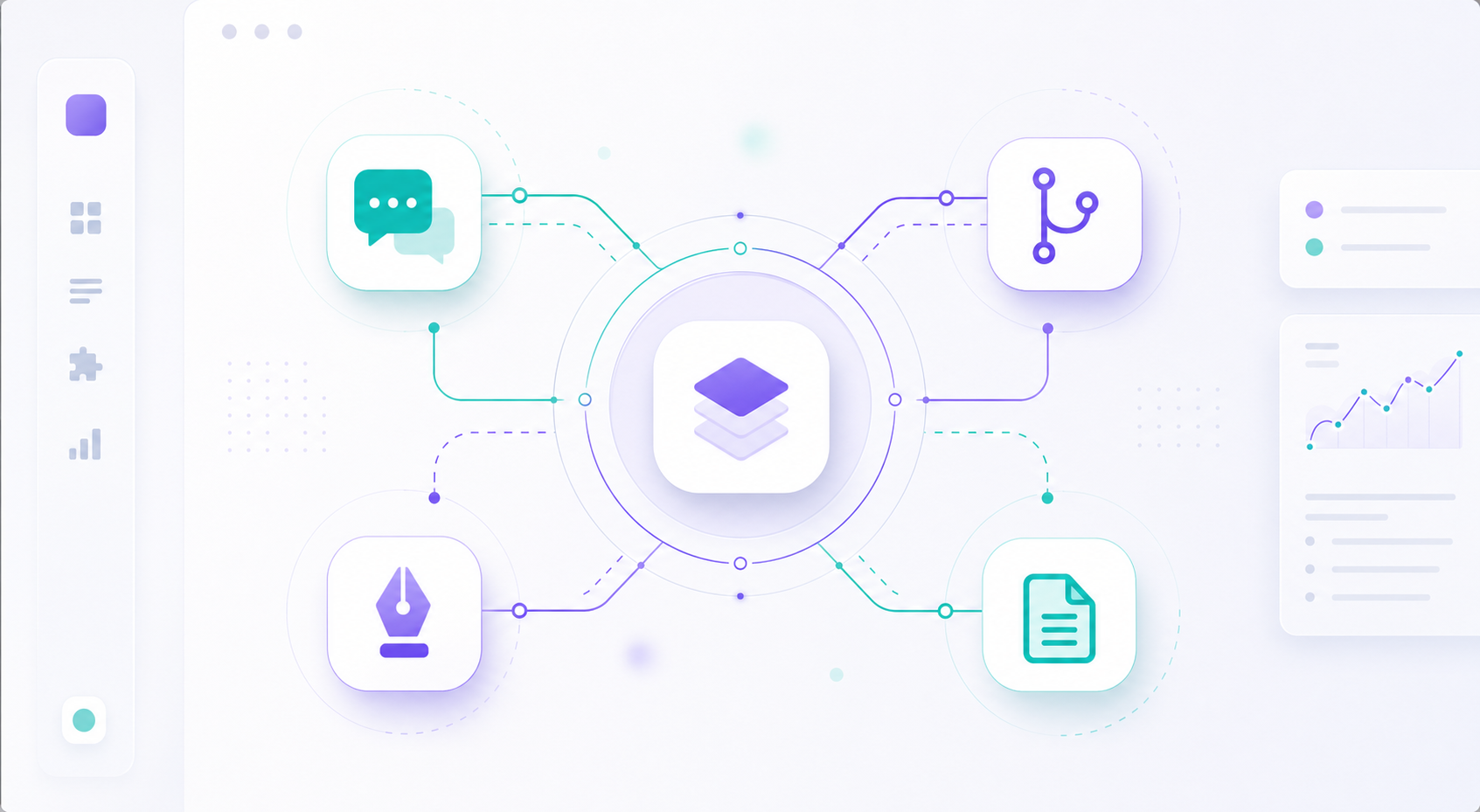 Integrations hub connecting apps