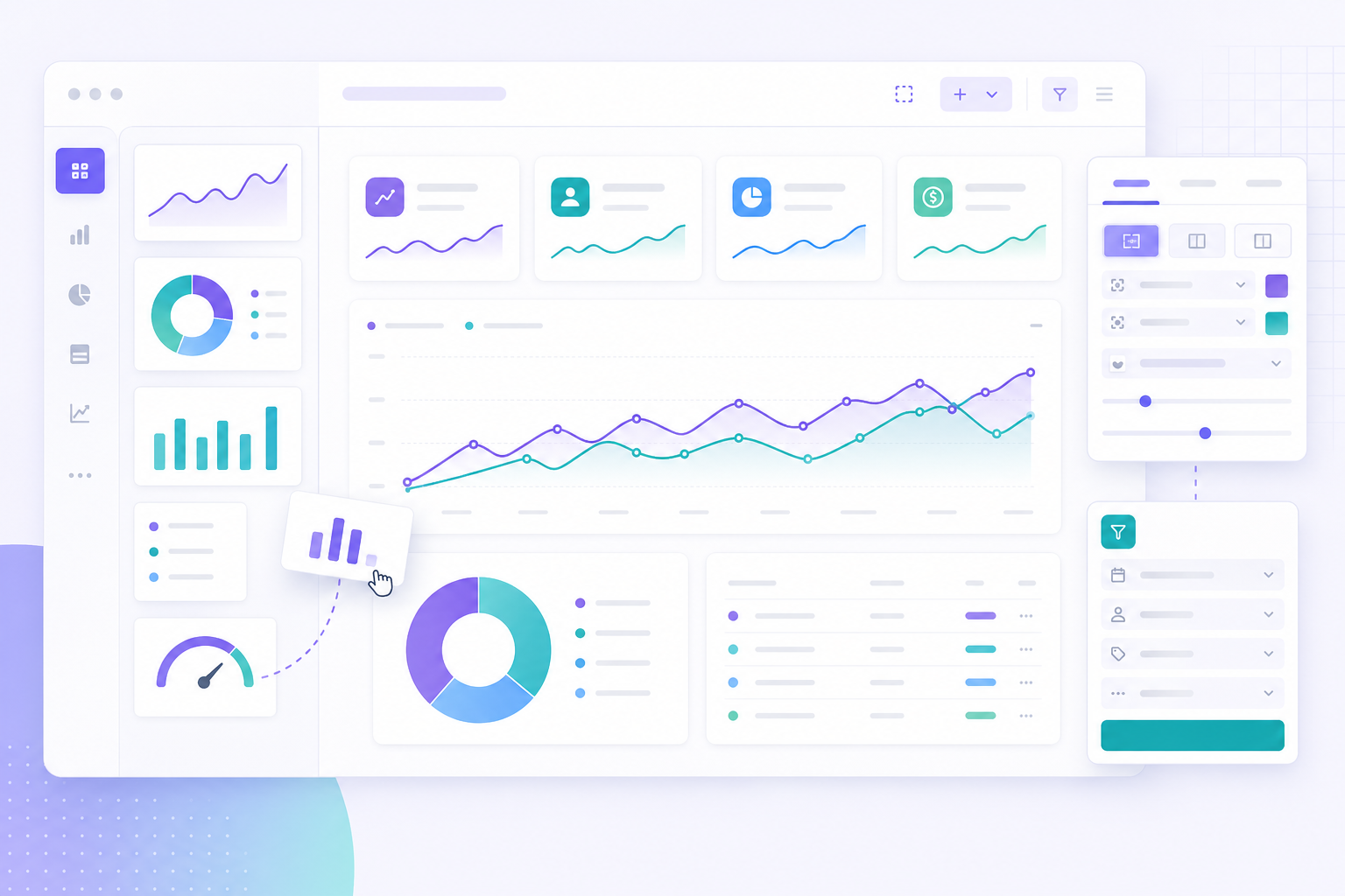 Custom reporting and dashboard visual
